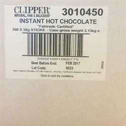 Clipper Fairtrade Hot Chocolate Sachet 100 Sticks