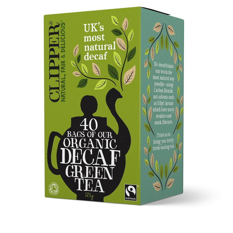 Clipper Fairtrade & Organic Decaf Green Tea Bags 40 Bags