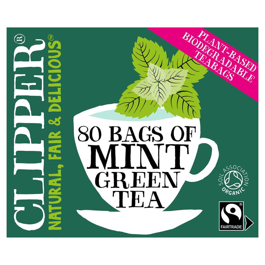 Clipper Fairtrade Organic Green Tea and Mint 80 Bags