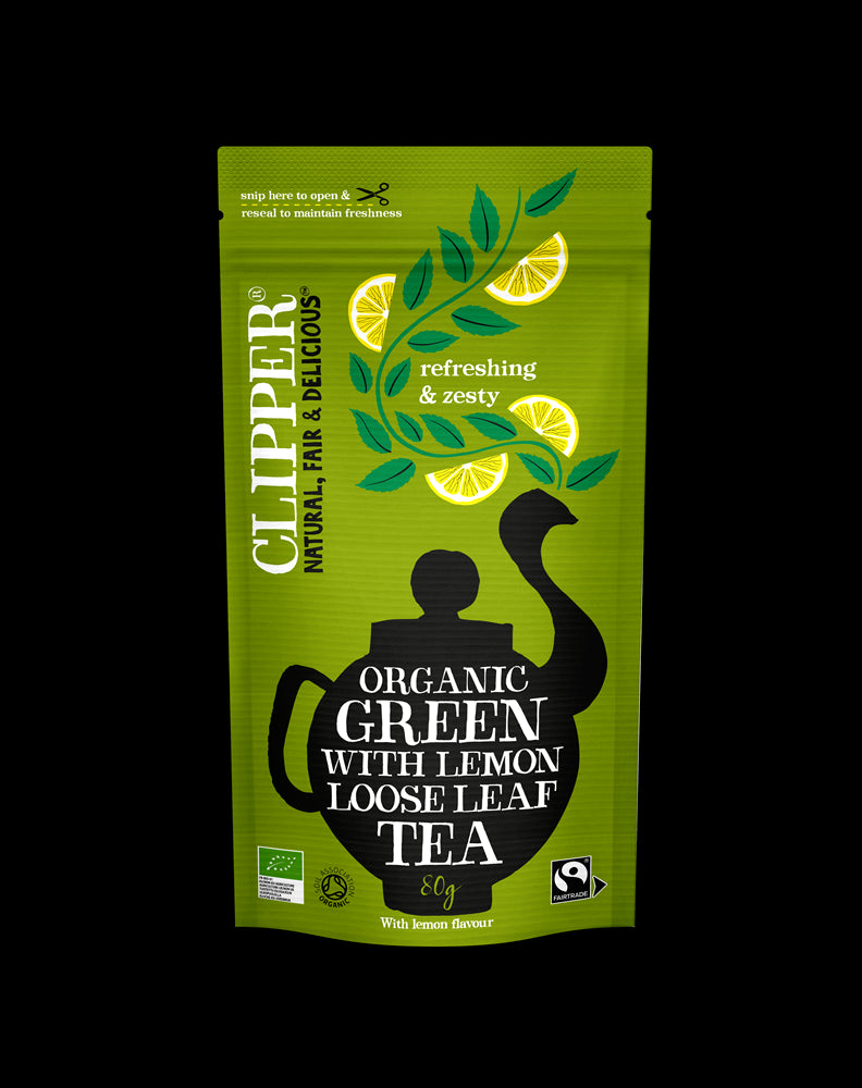 Clipper Fairtrade organic Loose Leaf Green & Lemon Tea 80g