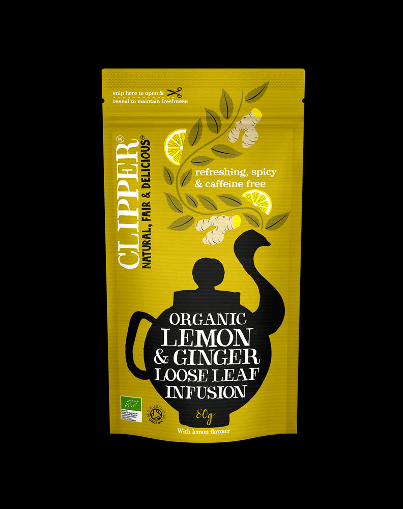 Clipper Organic Lemon Ginger Loose Leaf Tea 80g