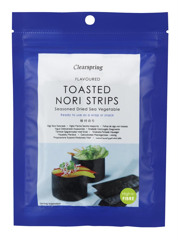Clearspring Japanese Flavoured Toasted Nori Strips 13.5g