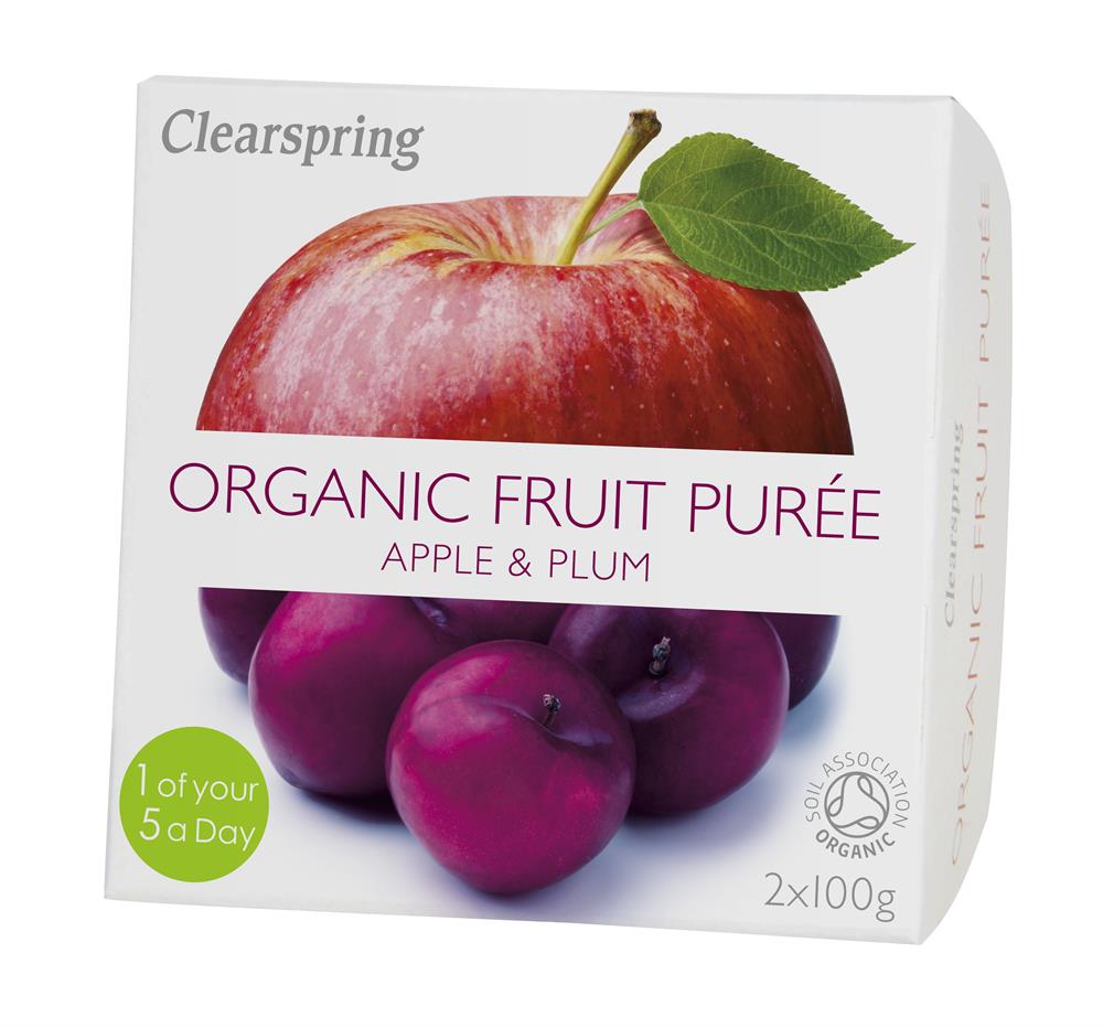 Clearspring Organic Fruit PurÃ©e Apple & Plum 2 x 100g
