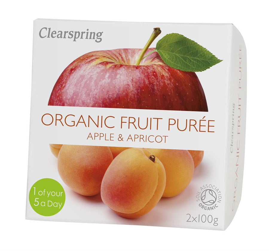 Clearspring Organic Fruit PurÃ©e Apple & Apricot 2 x 100g