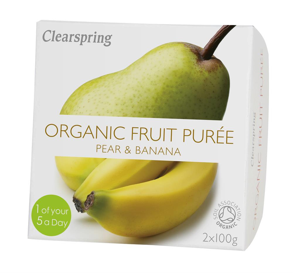 Clearspring Organic Fruit PurÃ©e Pear & Banana 2 x 100g