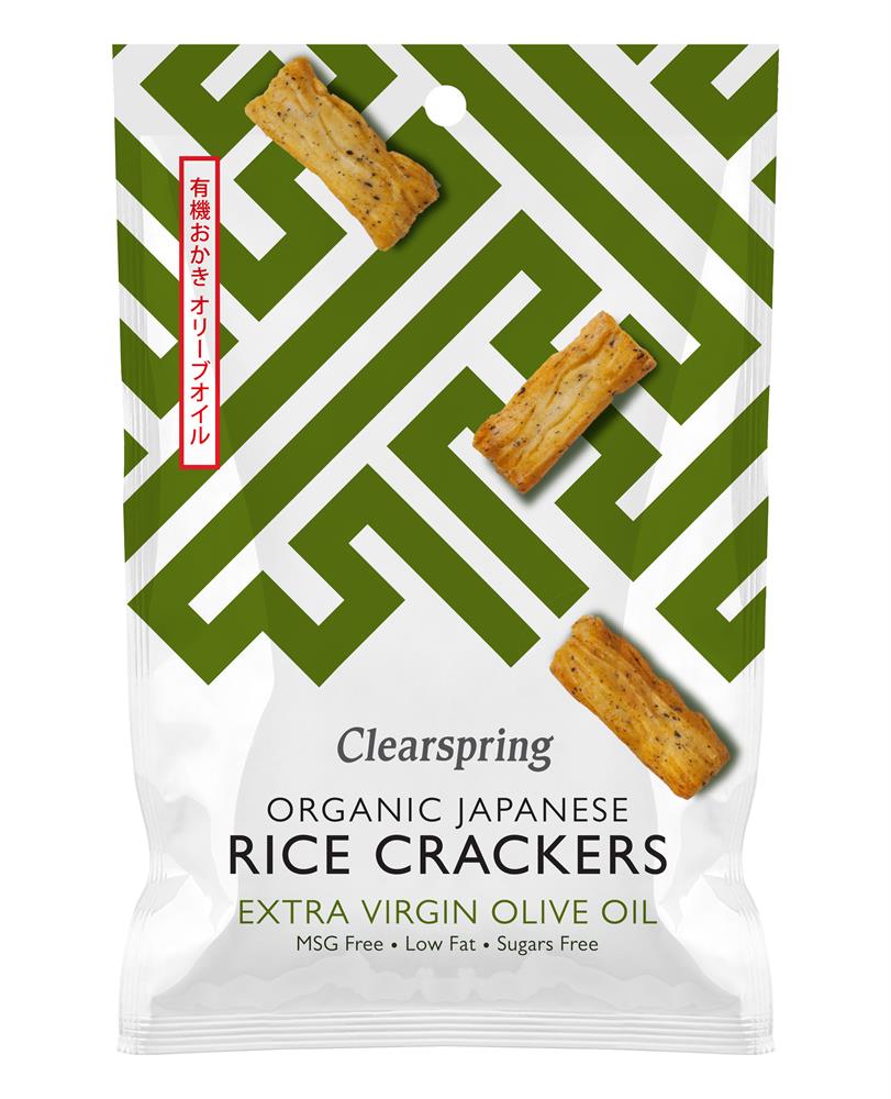 Clearspring Organic Rice Crackers In Extra Virgin Olive Oil 50g
