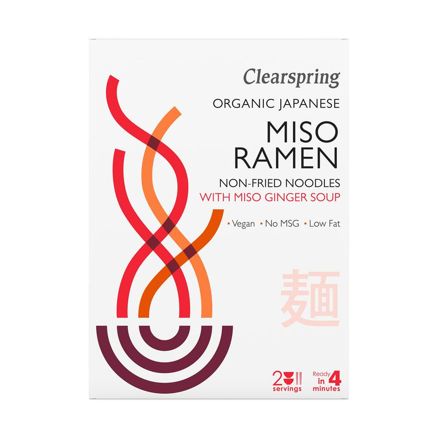 Clearspring Organic Japanese Miso Ramen Noodles with Miso Ginger Soup 170g