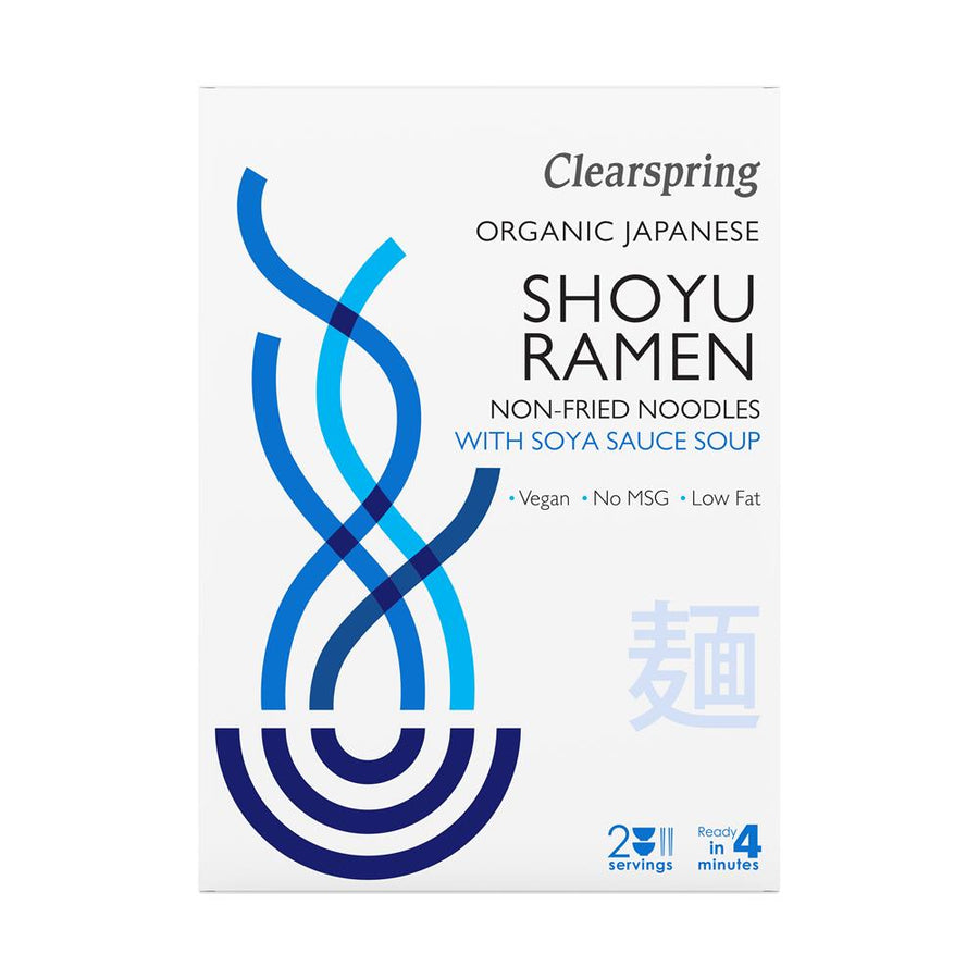 Clearspring Organic Japanese Shoyu Ramen Noodles with Soya Sauce Soup 170g