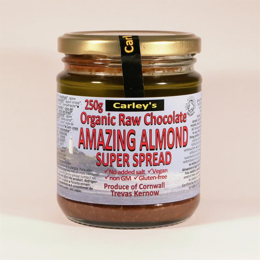 Carley's Organic Raw Chocolate Amazing Almond Super Spread 250g