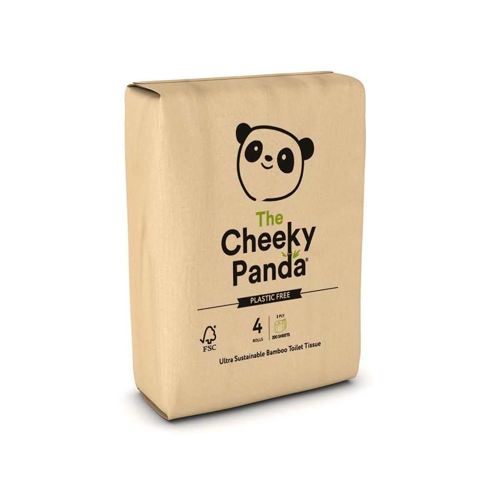 The Cheeky Panda Plastic Free Bamboo Toilet Roll - 4 Pack