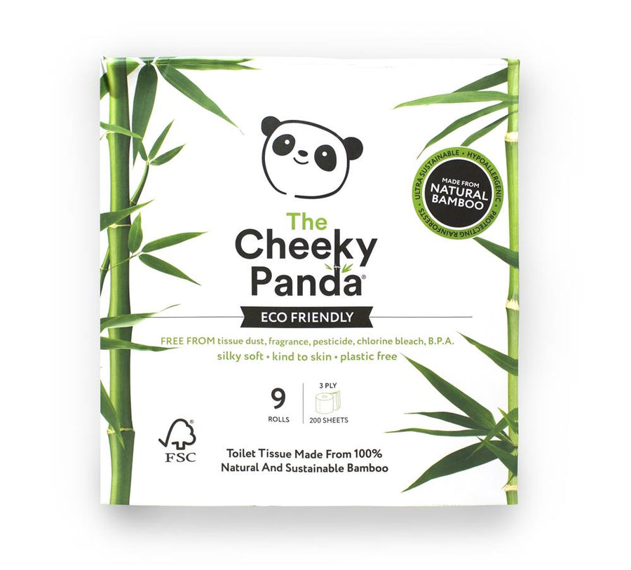 The Cheeky Panda Bamboo Toilet Paper - Pack of 9