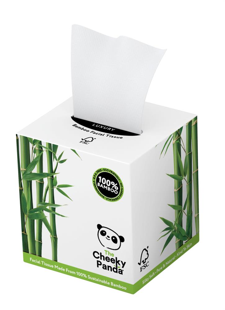 The Cheeky Panda 100% Bamboo 3ply Facial Tissues 56 Sheets