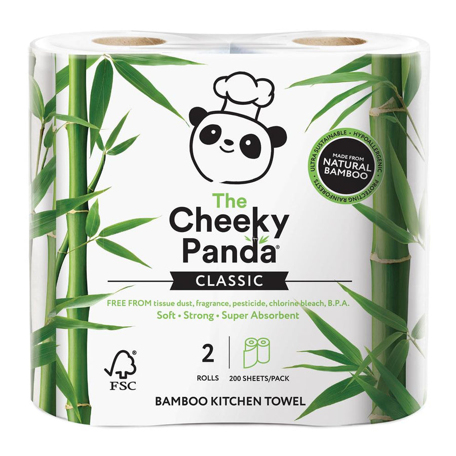 The Cheeky Panda 100% Bamboo Kitchen Towel - 2 Rolls