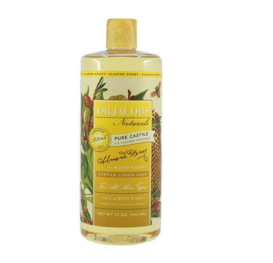 Dr Jacobs Naturals Almond Honey Liquid Castile Soap Body Wash 946ml