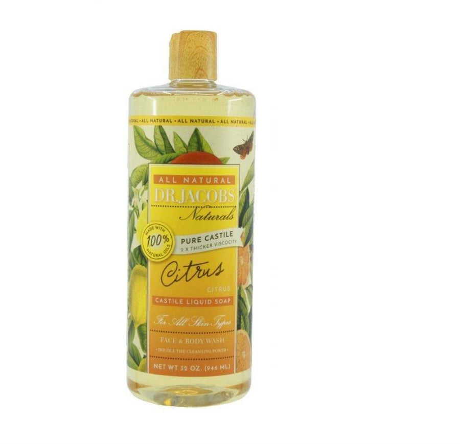 Dr Jacobs Naturals Citrus Liquid Castile Soap Body Wash 946ml