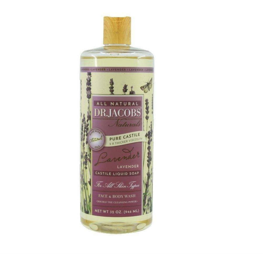 Dr Jacobs Naturals Lavender Liquid Castile Soap Body Wash 946ml