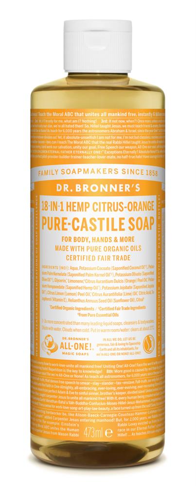 Dr Bronner's Citrus Castile Liquid Soap 473ml