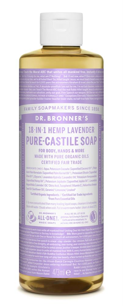 Dr Bronner's Lavender Castile Liquid Soap 473ml
