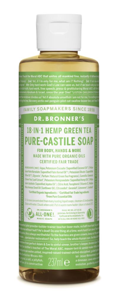 Dr Bronner's Organic Green Tea Castile Liquid Soap 237ml