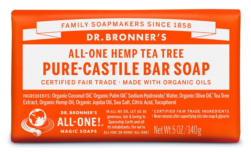 Dr Bronner's Organic Tea Tree Soap Bar 140g