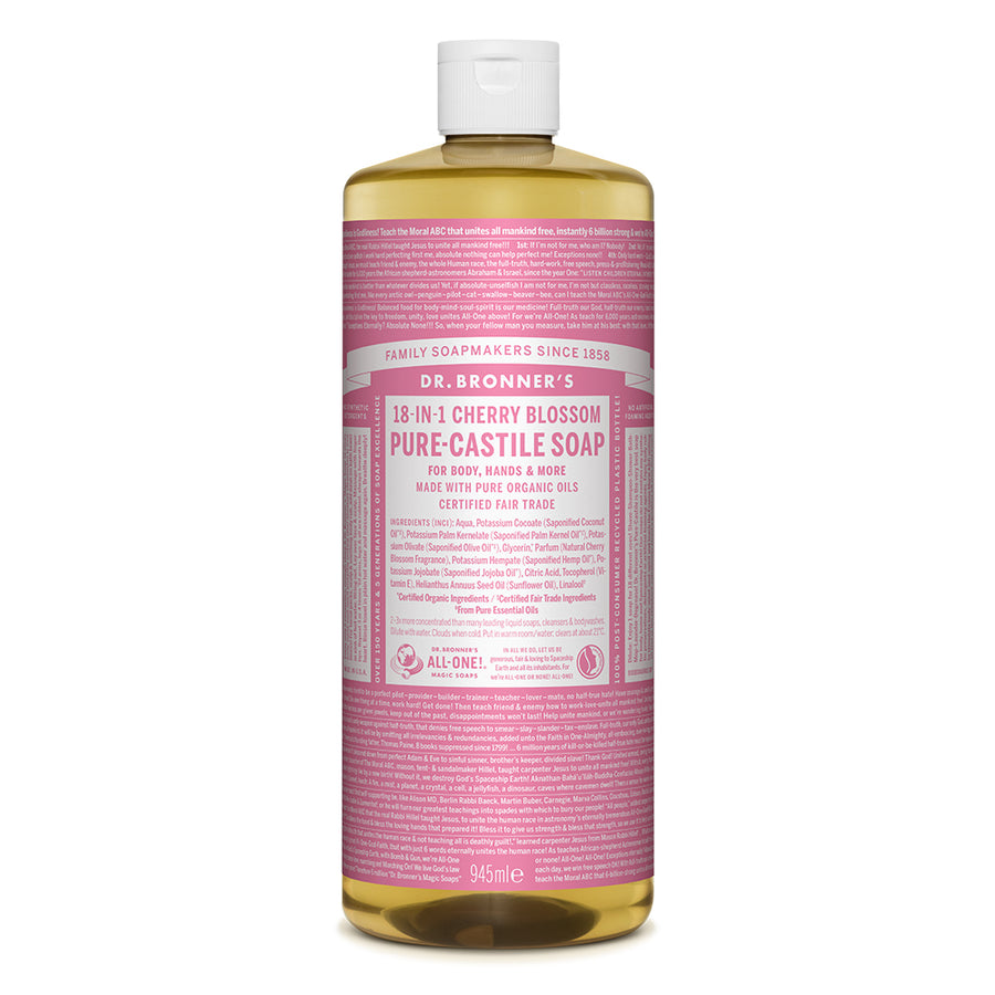 Dr Bronner Cherry Blossom Pure Castile Liquid Soap 945ml