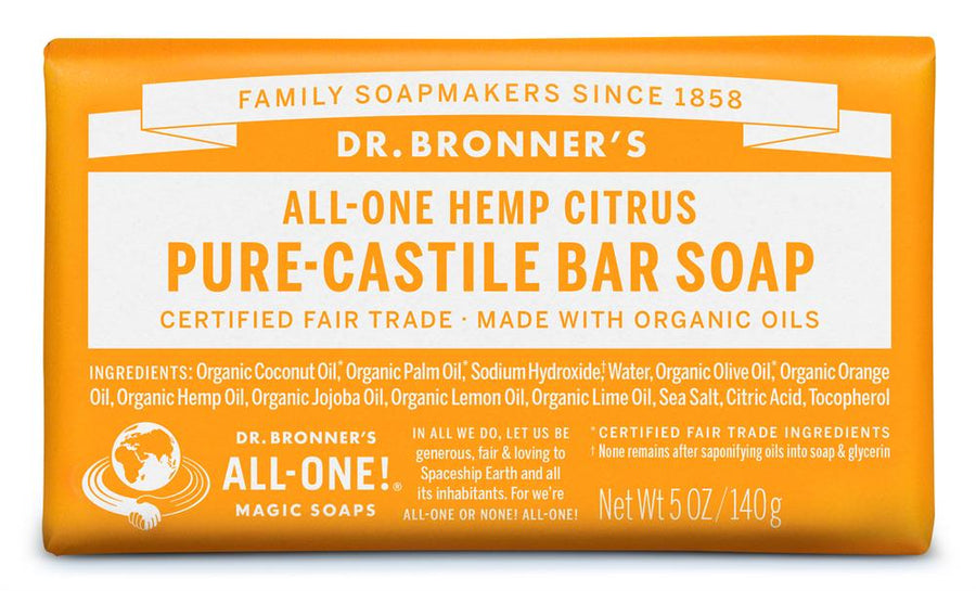 Dr Bronner's Organic Citrus Soap Bar 140g