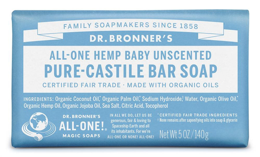 Dr Bronner's Organic Baby Mild Soap Bar 140g