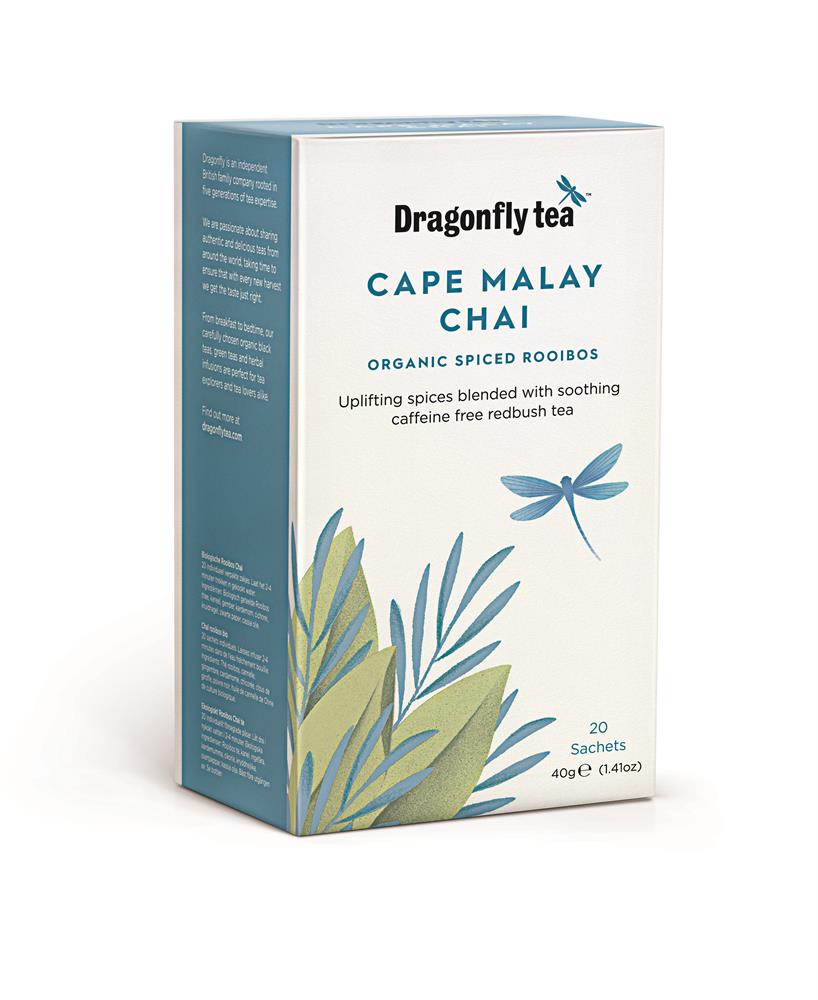 Dragonfly Tea Cape Malay Chai Organic Spiced Rooibos Tea 20 Sachets