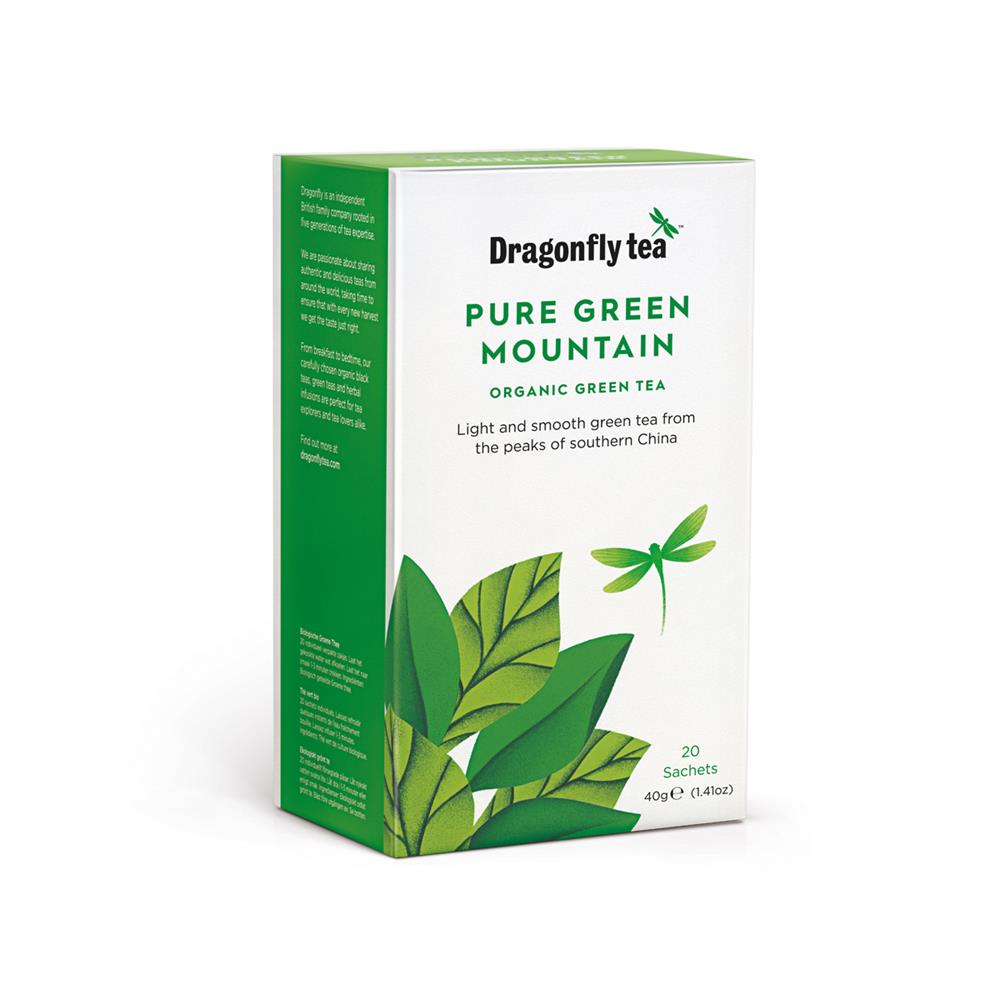 Dragonfly Tea Emerald Mountain Organic Green Tea 20 Sachets