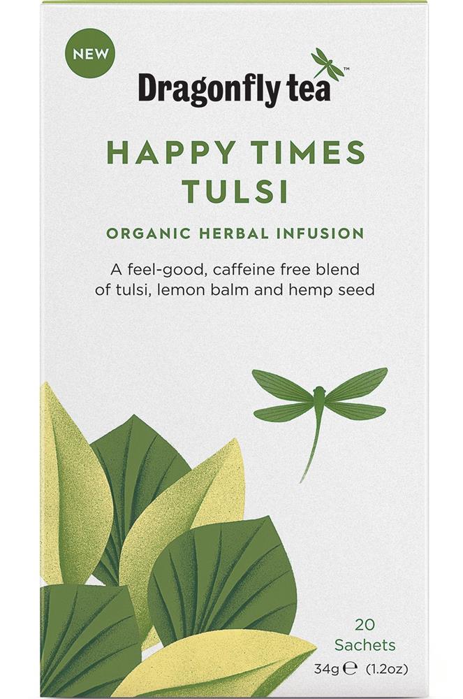 Dragonfly Organic Happy Times Tulsi Herbal Tea