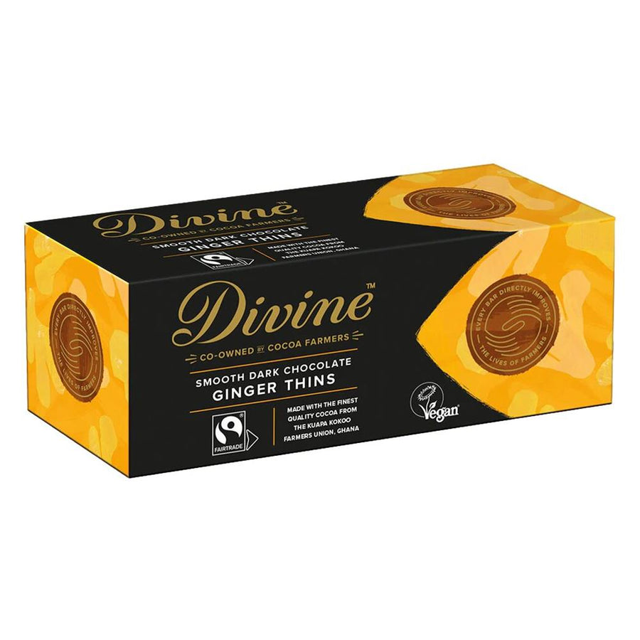 Divine Dark Chocolate After Dinner Ginger Thins 200g