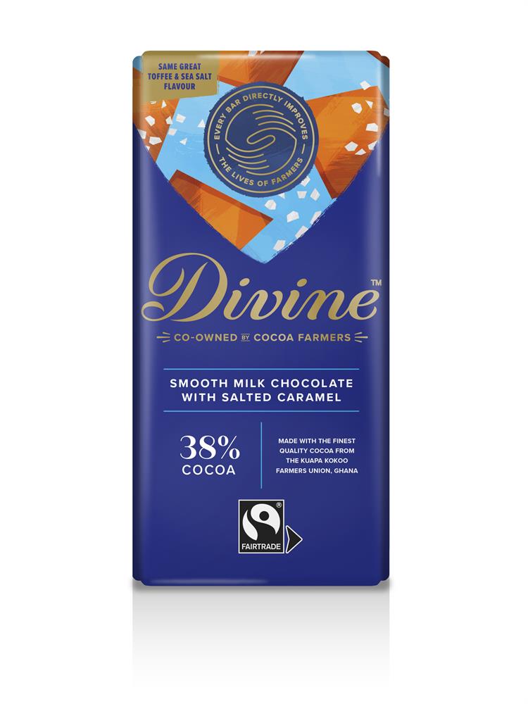 Divine Milk Chocolate with Toffee & Sea Salt 90g
