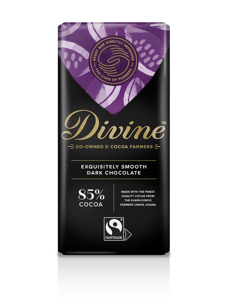 Divine 85% Dark Chocolate 90g - Pack of 3