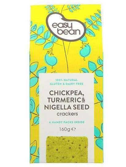 Easy Bean Chickpea Turmeric & Nigella Seed Crackers 160g