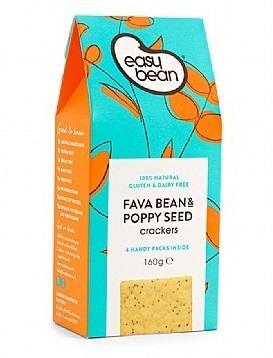 Easy Bean Fava Bean & Poppy Seed Crackers 160g