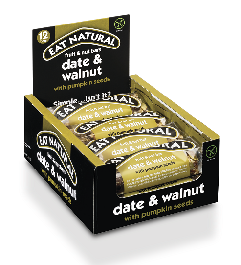 Eat Natural Date & Walnut Fruit & Nut Bar 50g - Pack of 12
