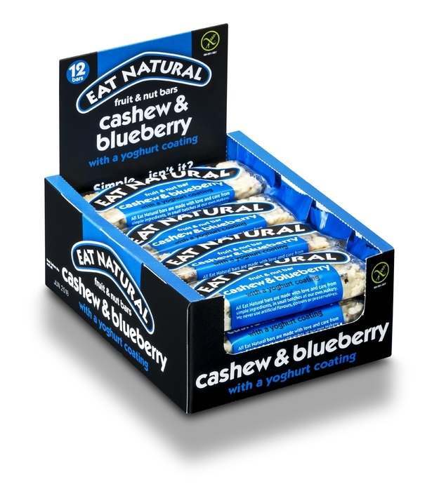 Eat Natural Yoghurt Coated Cashew & Blueberry Bar 45g - Pack of 12 