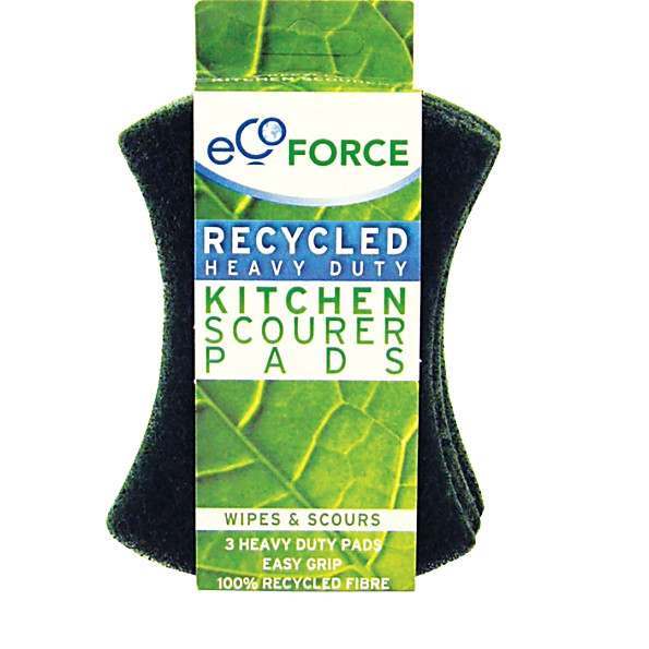 EcoForce Recycled Heavy Duty Kitchen Scourer Pads