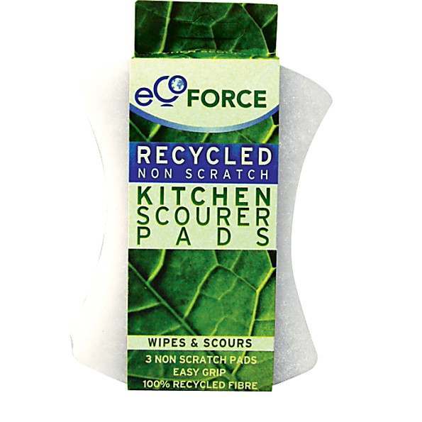 EcoForce Recycled Non Scratch Kitchen Scourer Pads 