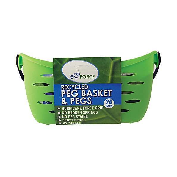 EcoForce Recycled Peg Basket & 24 Pegs