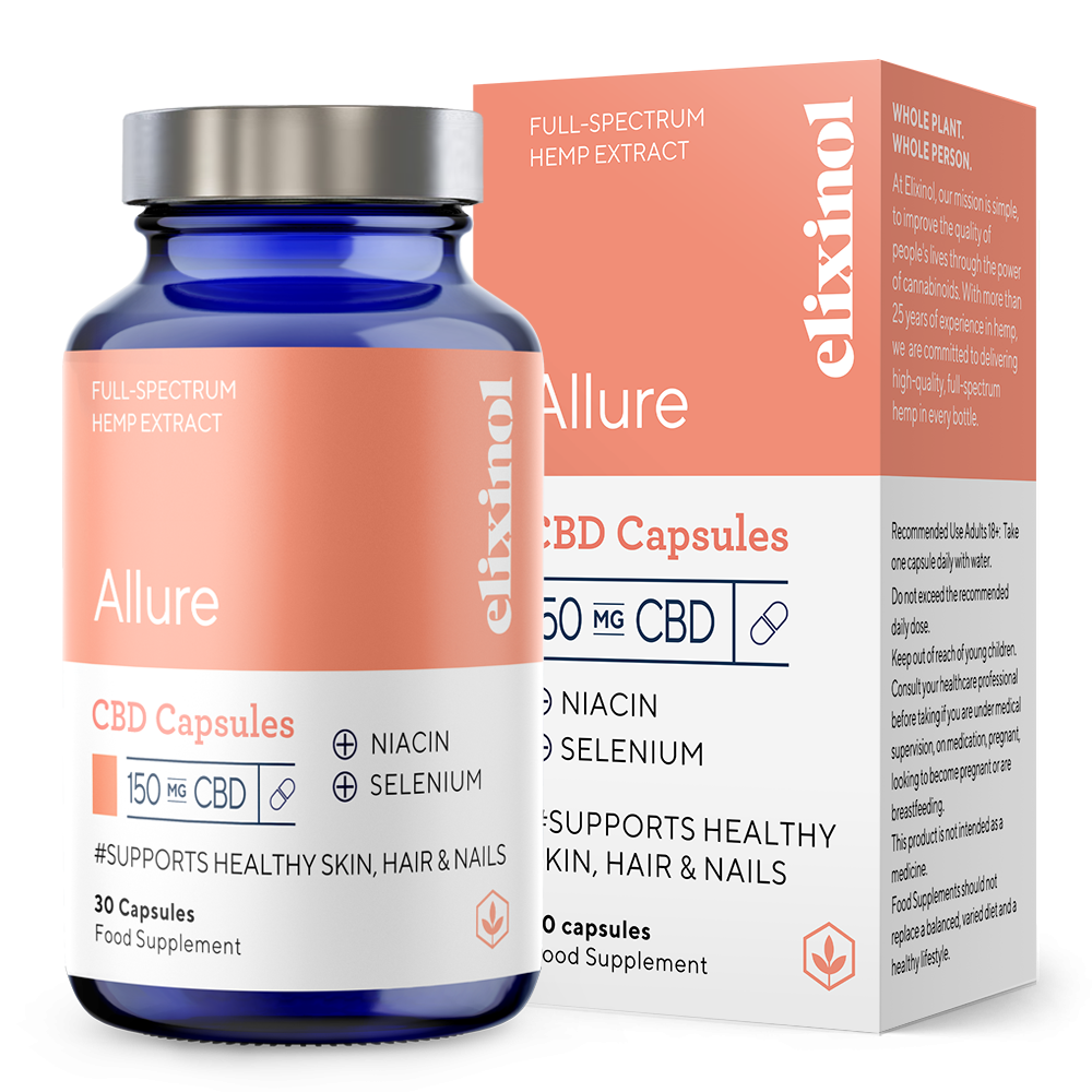 Elixinol Allure 150mg Powdered CBD - 30 Capsules