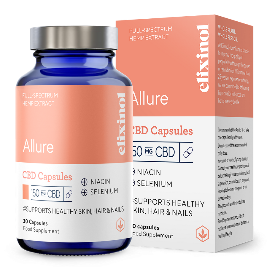 Elixinol Allure 150mg Powdered CBD - 30 Capsules