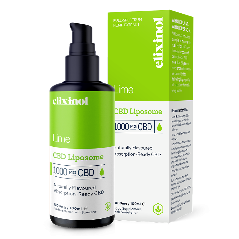 Elixinol Hemp Lime Liposome 1000mg CBD Oil 100ml