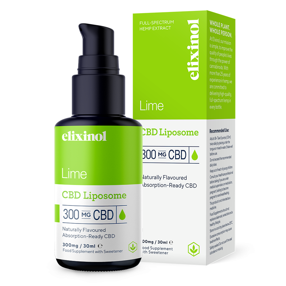 Elixinol Hemp Lime Liposome 300mg CBD Oil 30ml