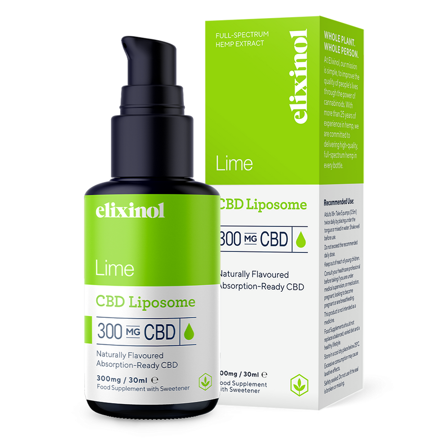 Elixinol Hemp Lime Liposome 300mg CBD Oil 30ml