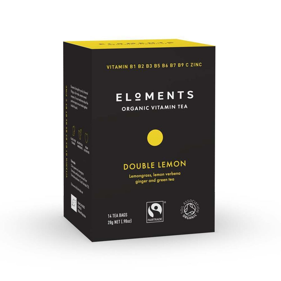 Eloments Organic Vitamin Tea Double Lemon 14 Tea Bags
