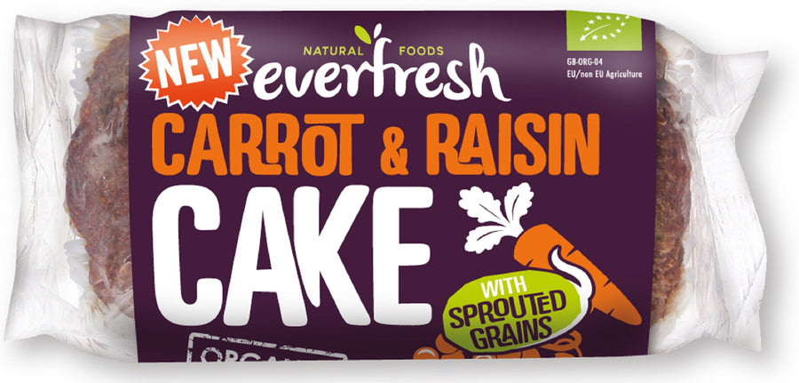 Everfresh Bakery Organic Carrot & Raisin Cake 400g
