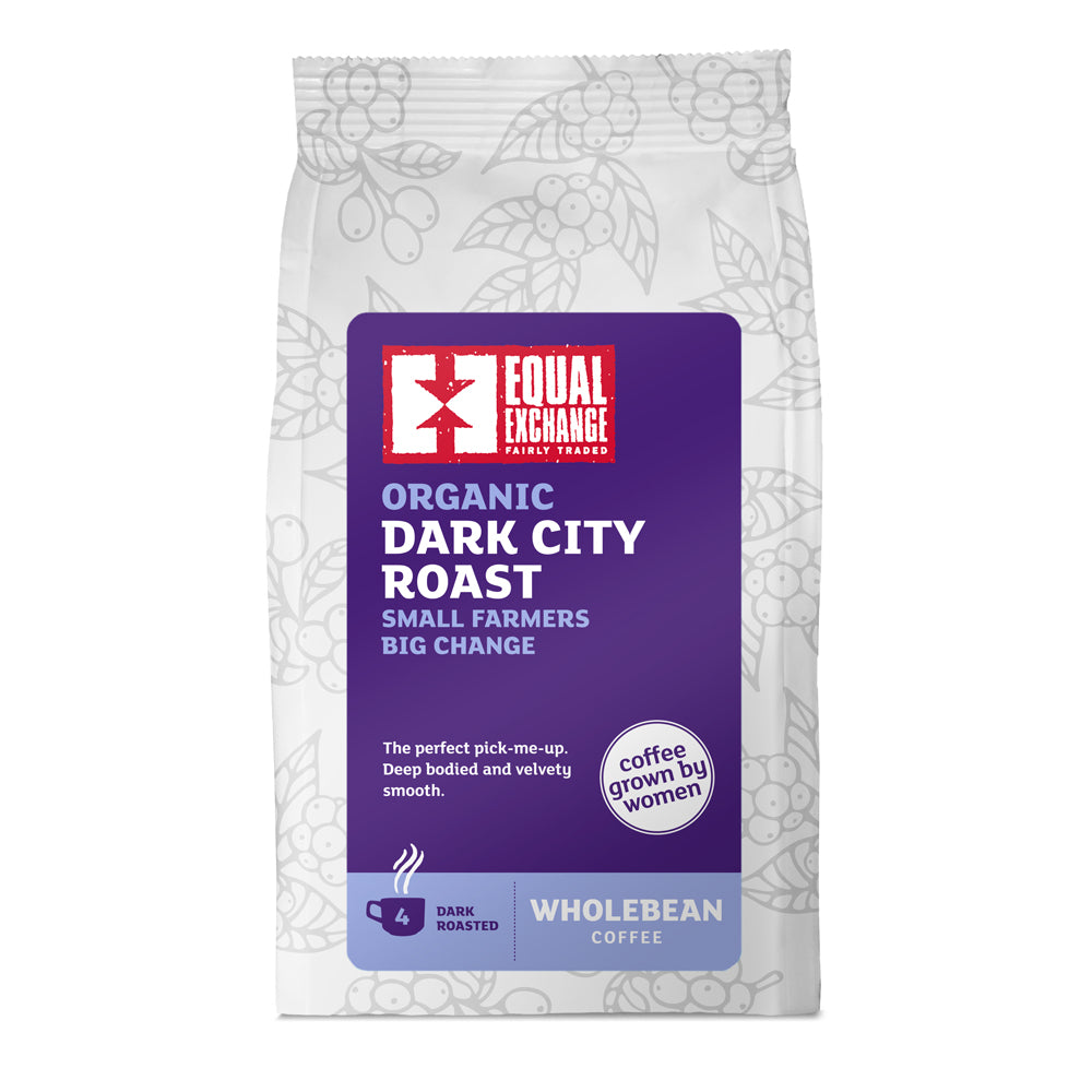 Equal Exchange Organic Dark City Roast Coffee Beans 227g
