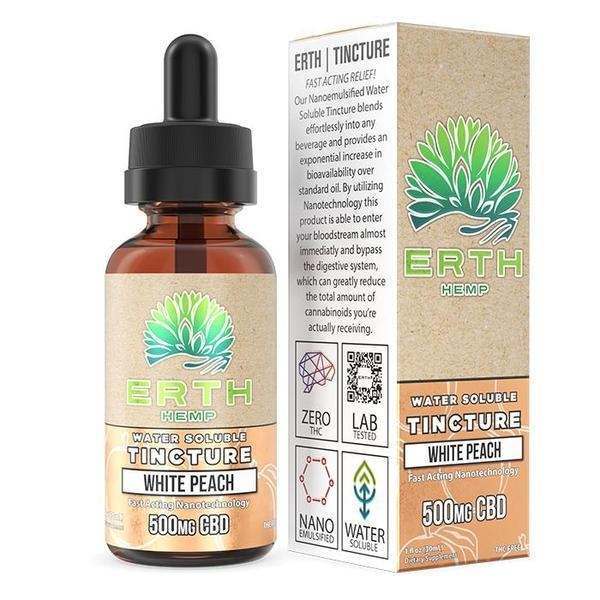 Erth Hemp Water Soluble White Peach CBD Drops 30ml