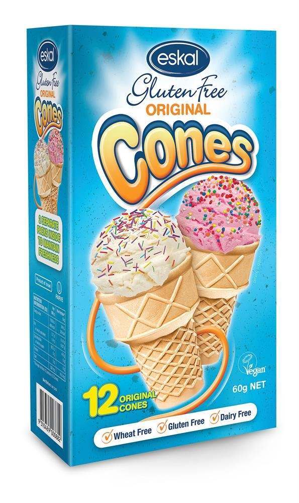 Eskal Gluten Free Ice Cream Cones - Pack of 12